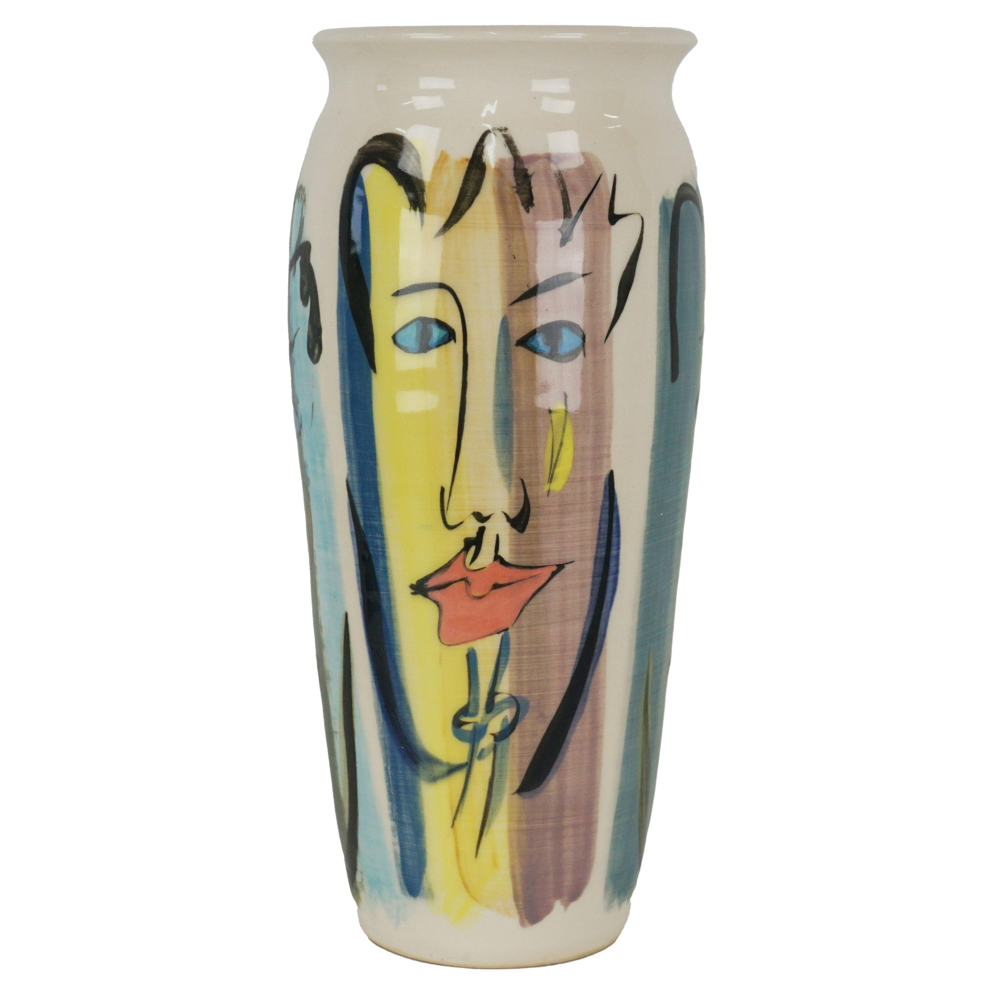 Three Faces Vintage Vase by Karen Waterman