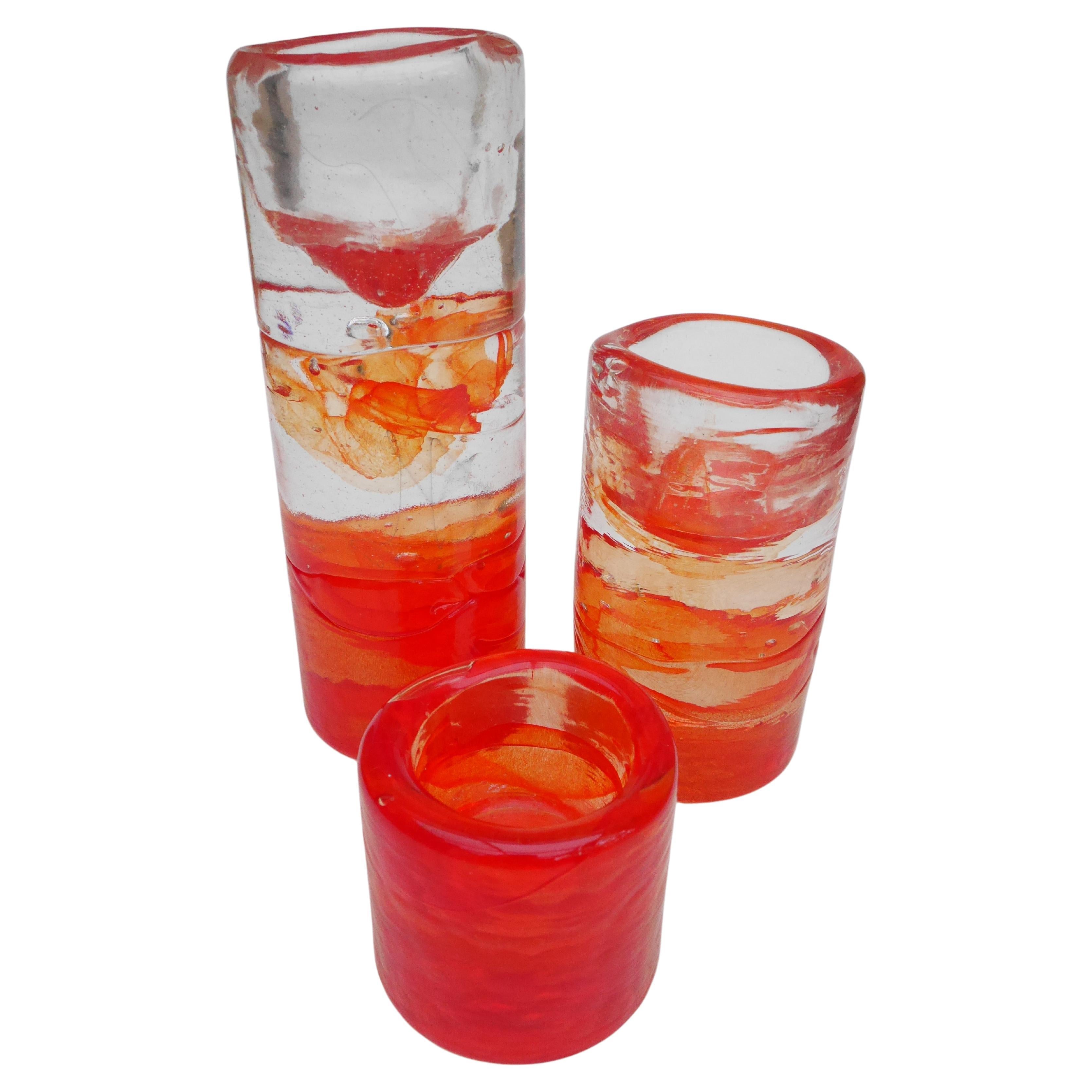 Three Murano Glass Votive Candle holders at 1stDibs