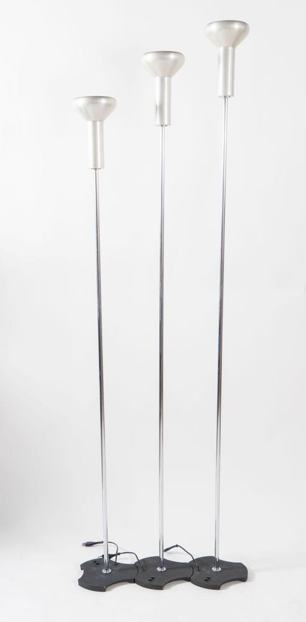 Three Floor Lamps Model 1073/3 by Gino Sarfatti for Arteluce, Italy, 1956 For Sale 1