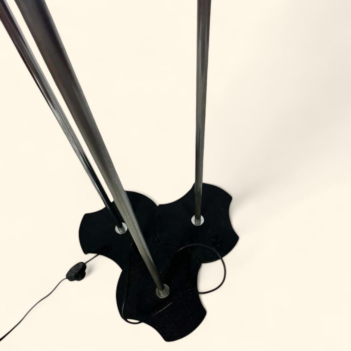 Métal Three Floor Lamps Model #1073 by Gino Sarfatti / Arteluce en vente
