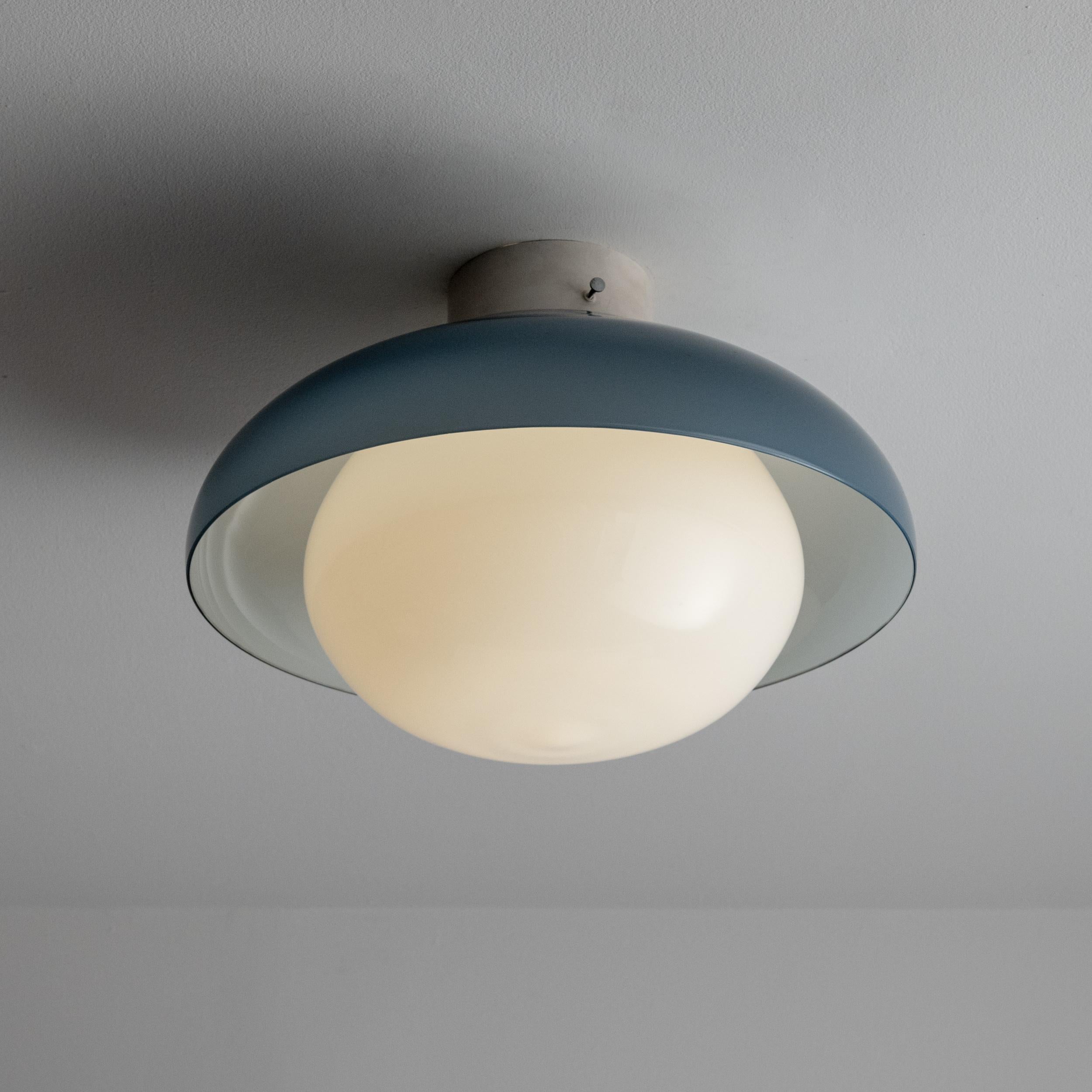 Painted Two Flush Mount Ceiling Lamps by Carlo Nason for Vistosi