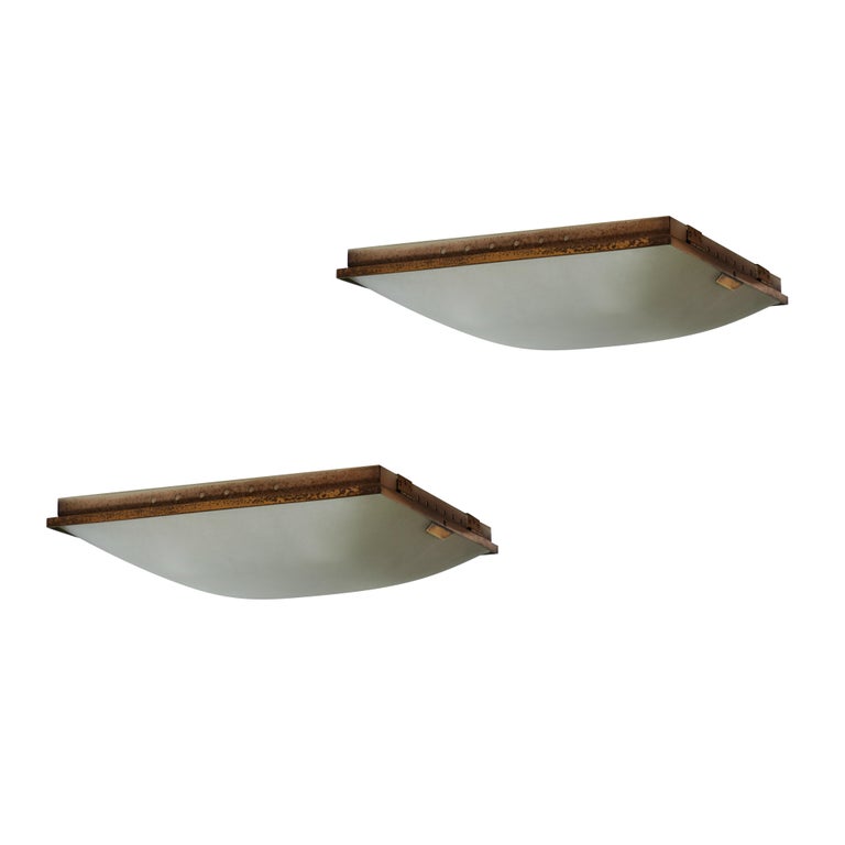 Single Flush Mount Wall / Ceiling Light by Stilnovo at 1stDibs