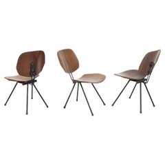 Three Folding Chairs by Osvaldo Borsani for Tecno