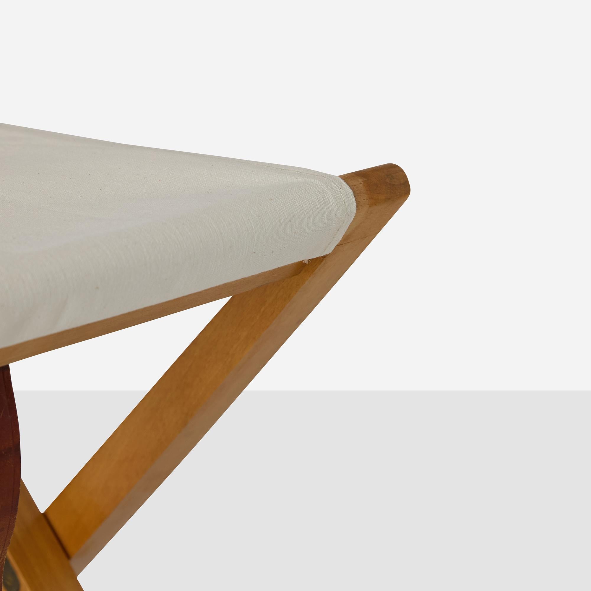 Three Folding Stools by Mogens Koch For Sale 3