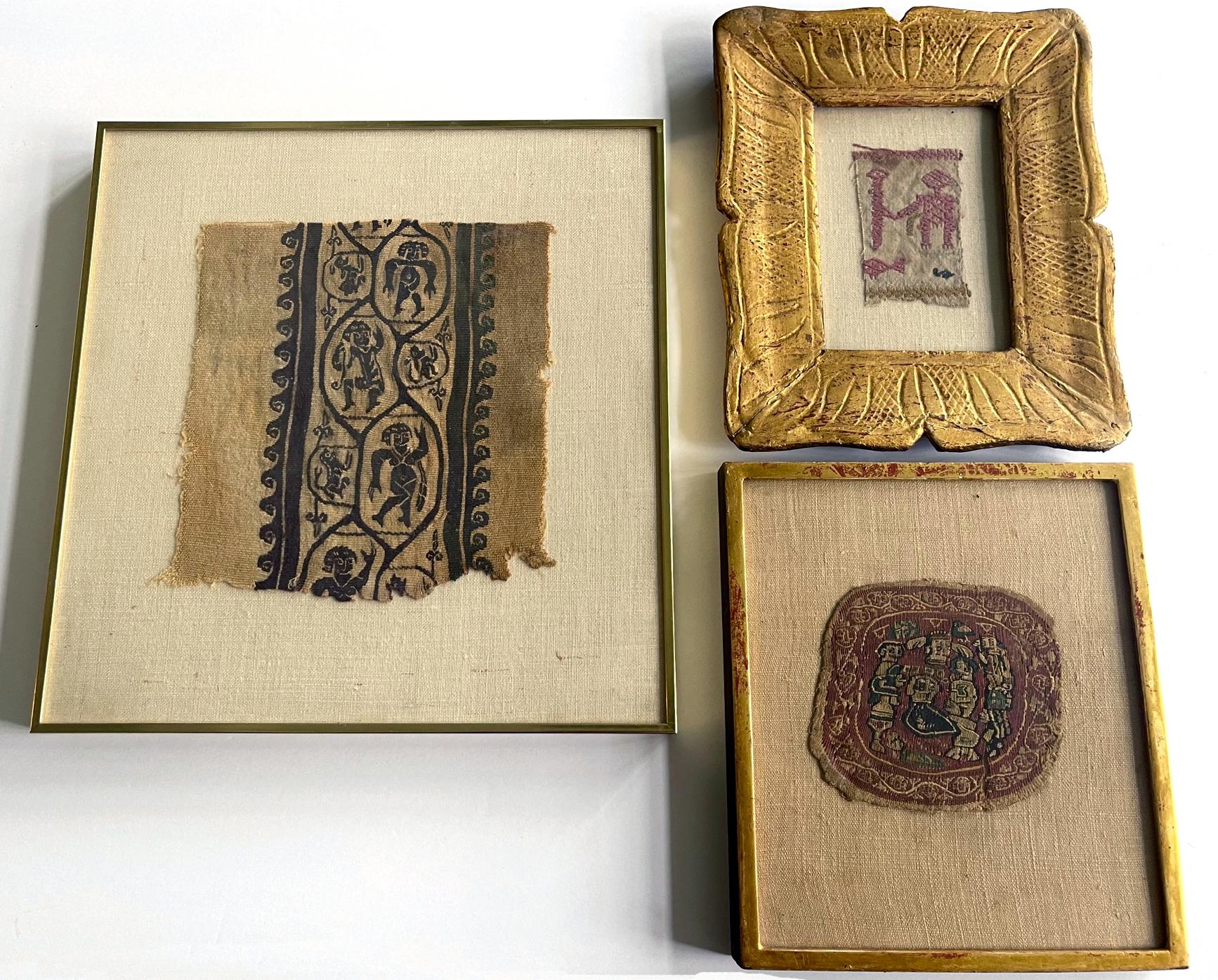 Three Framed Textile Fragments Continental Europe For Sale 4