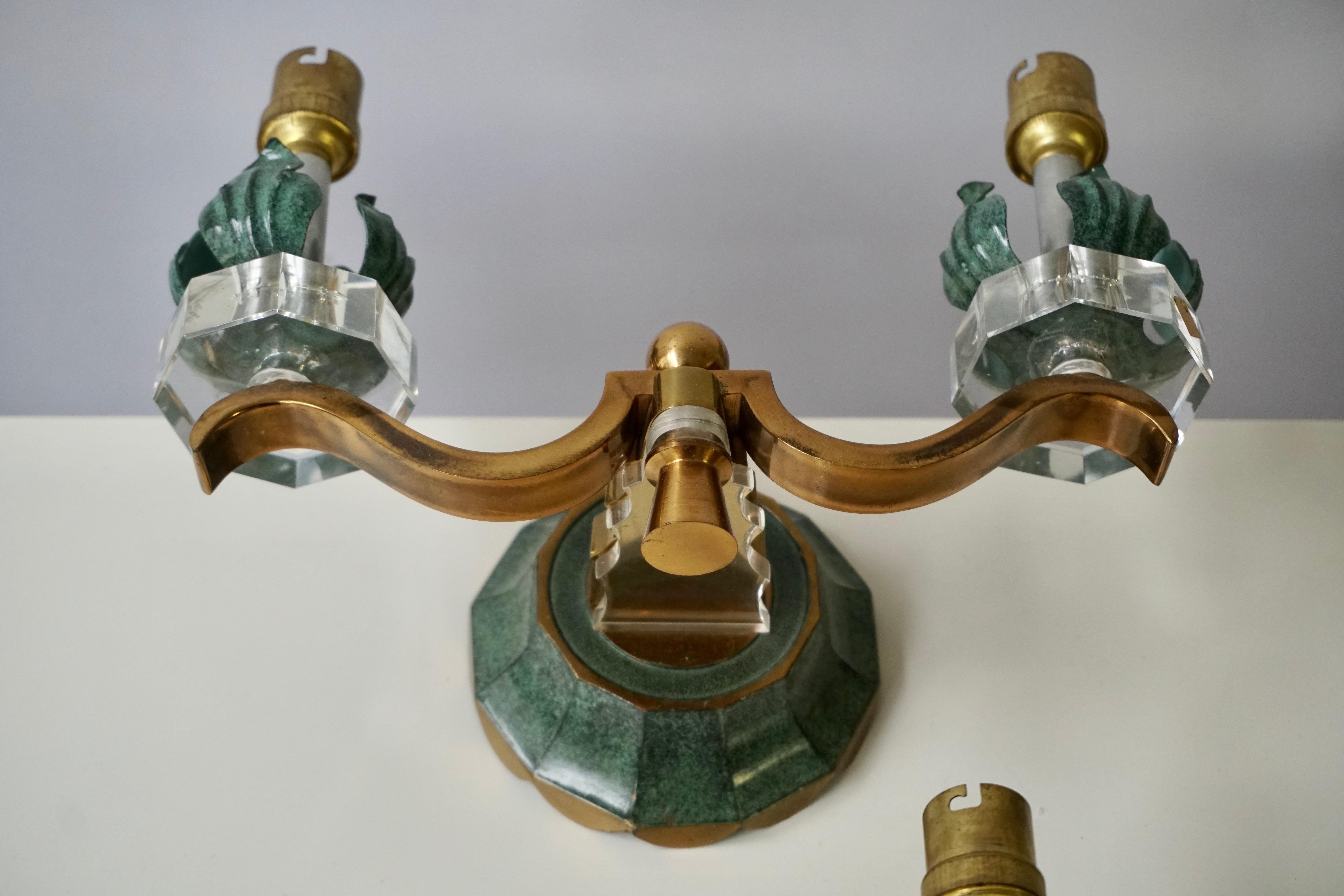 Three French Gilt Bronze and Sevres Sconces For Sale 11