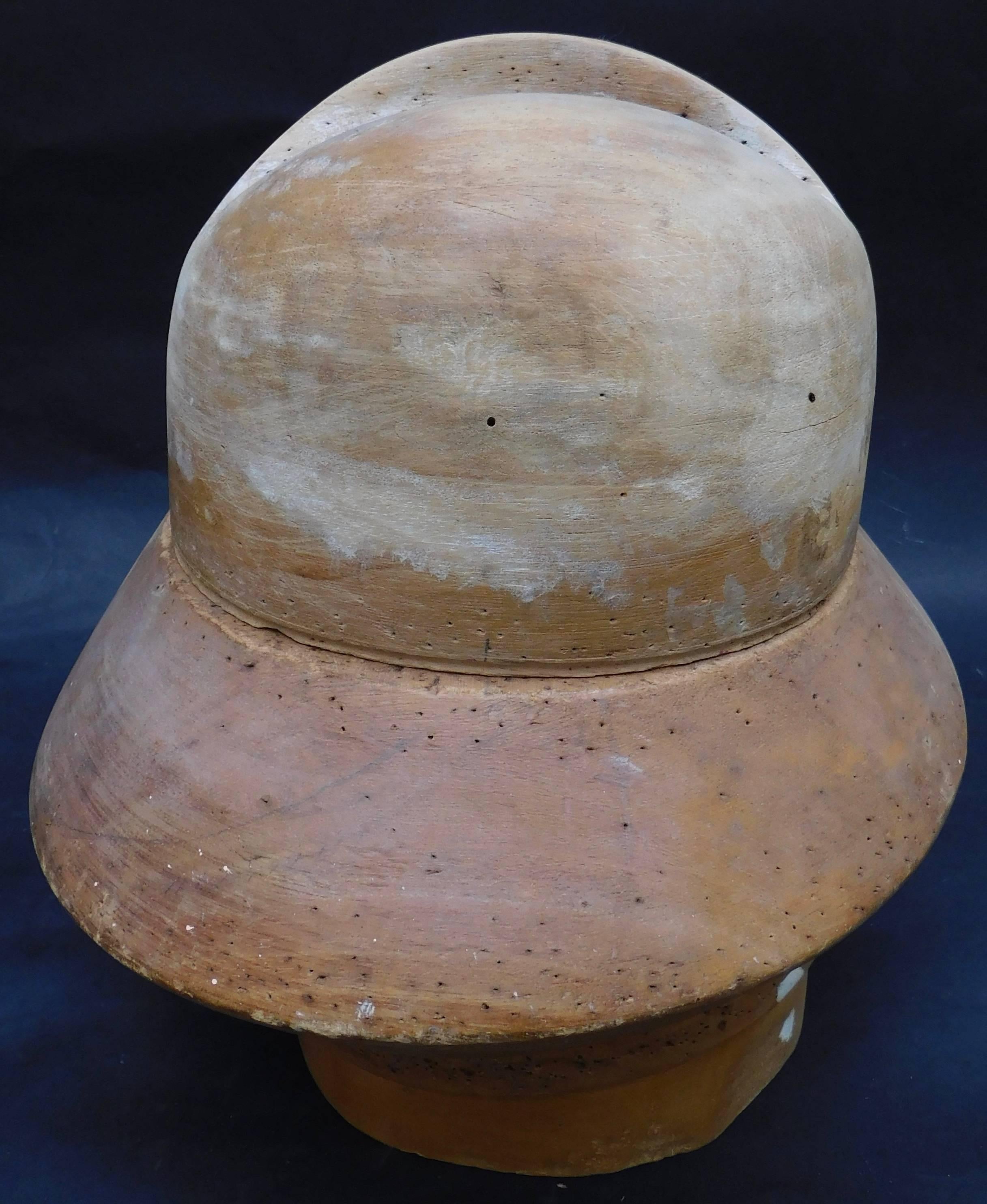 Three French Wood Milliner Hat Block Forms, circa 1930 For Sale 3