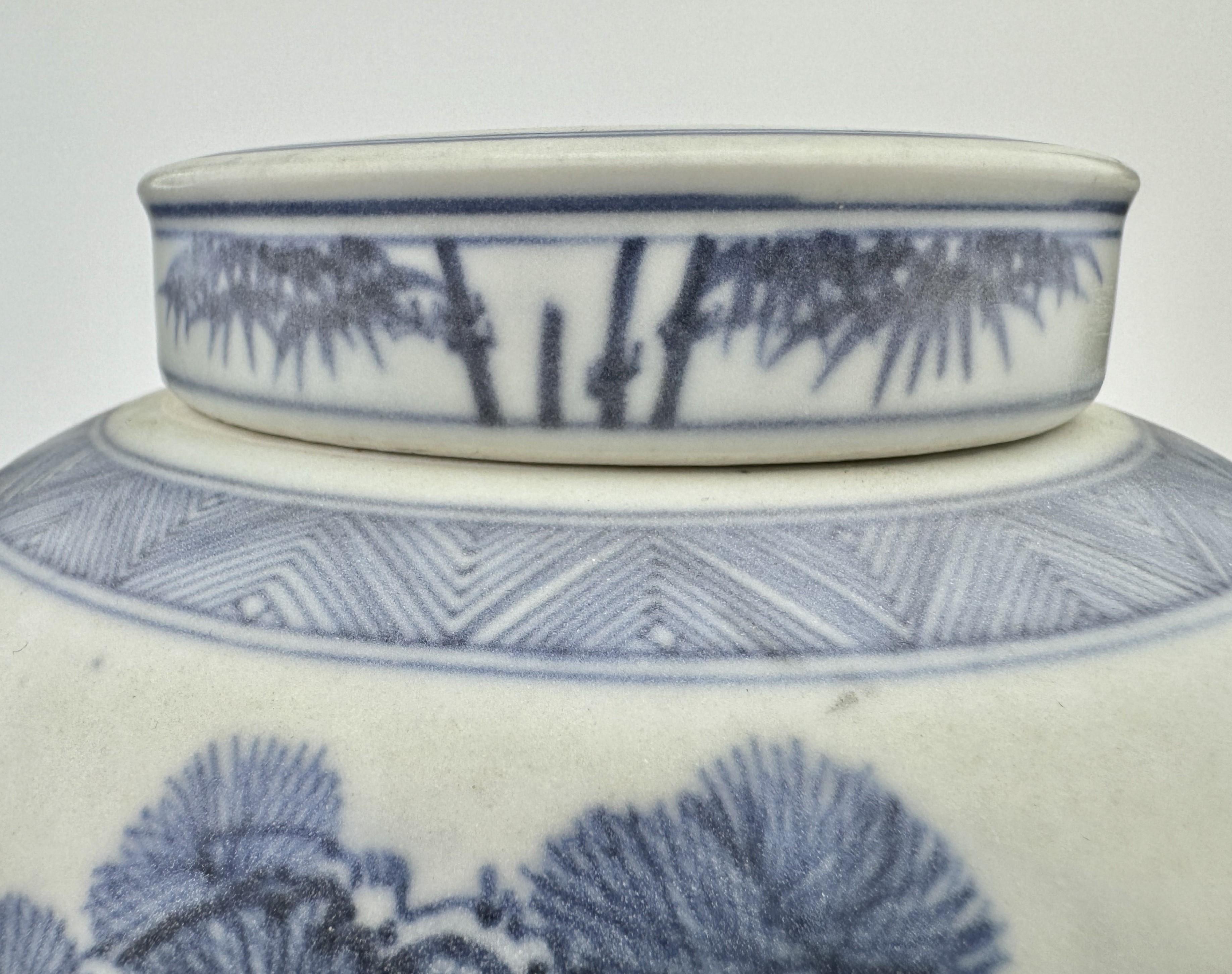 'Three Friends Of Winter' Motif Jar, C 1725, Qing Dynasty, Yongzheng Era For Sale 2
