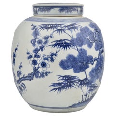 Antique 'Three Friends Of Winter' Motif Jar, C 1725, Qing Dynasty, Yongzheng Era