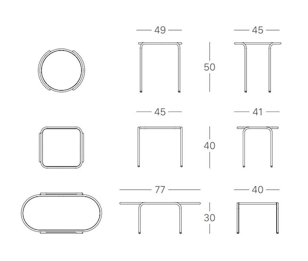 Trois tables design 