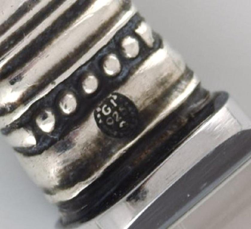 Danese Tre coltelli da frutta Georg Jensen Acanthus in argento e acciaio inossidabile in vendita