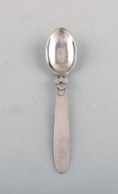 Drei Kaffeelöffel aus Sterlingsilber mit Kaktusmotiv von Georg Jensen