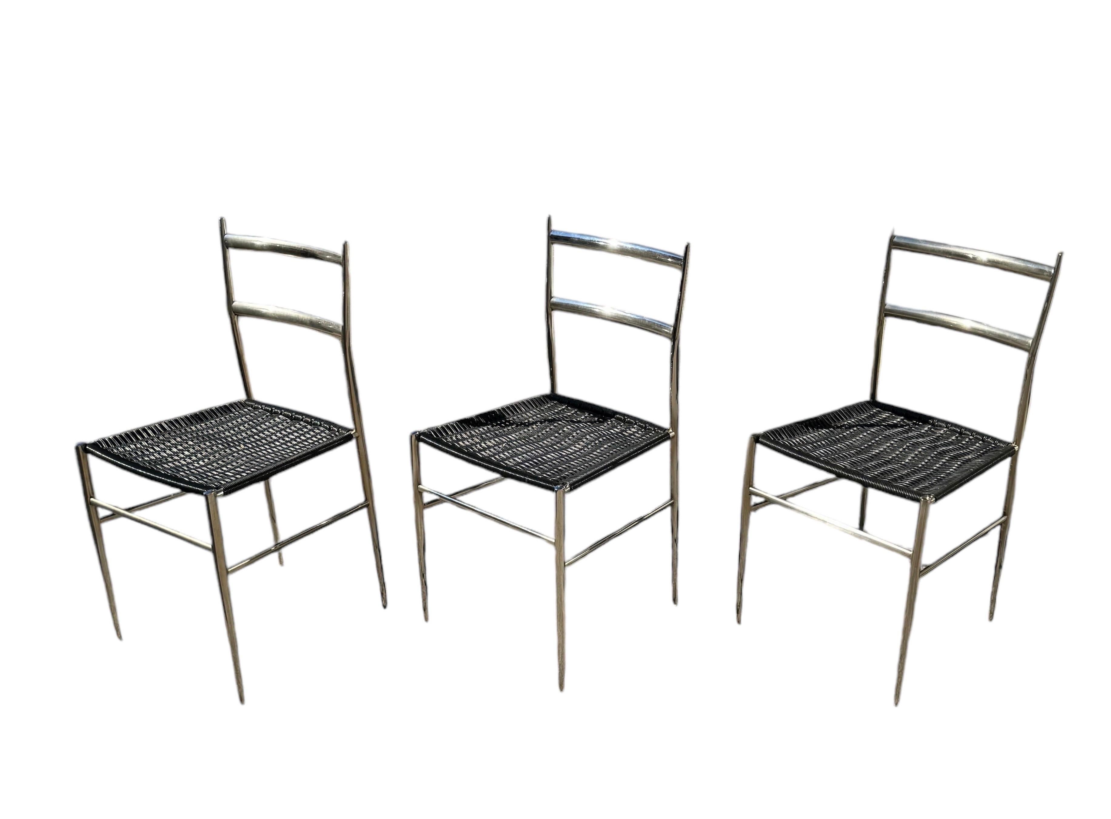 Three Gio Ponti Superleggera Style Side Chairs 4