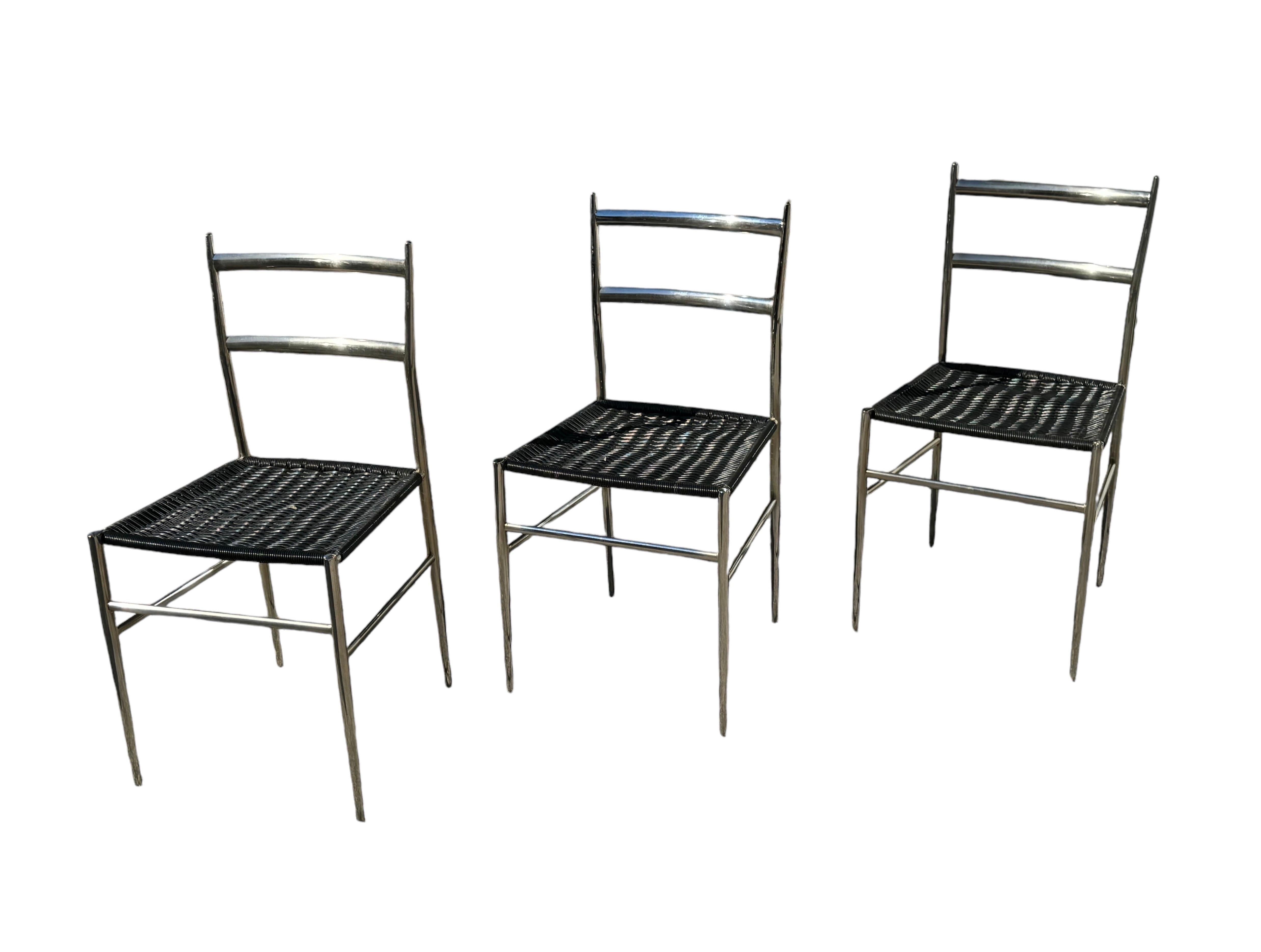 Three Gio Ponti Superleggera Style Side Chairs 8