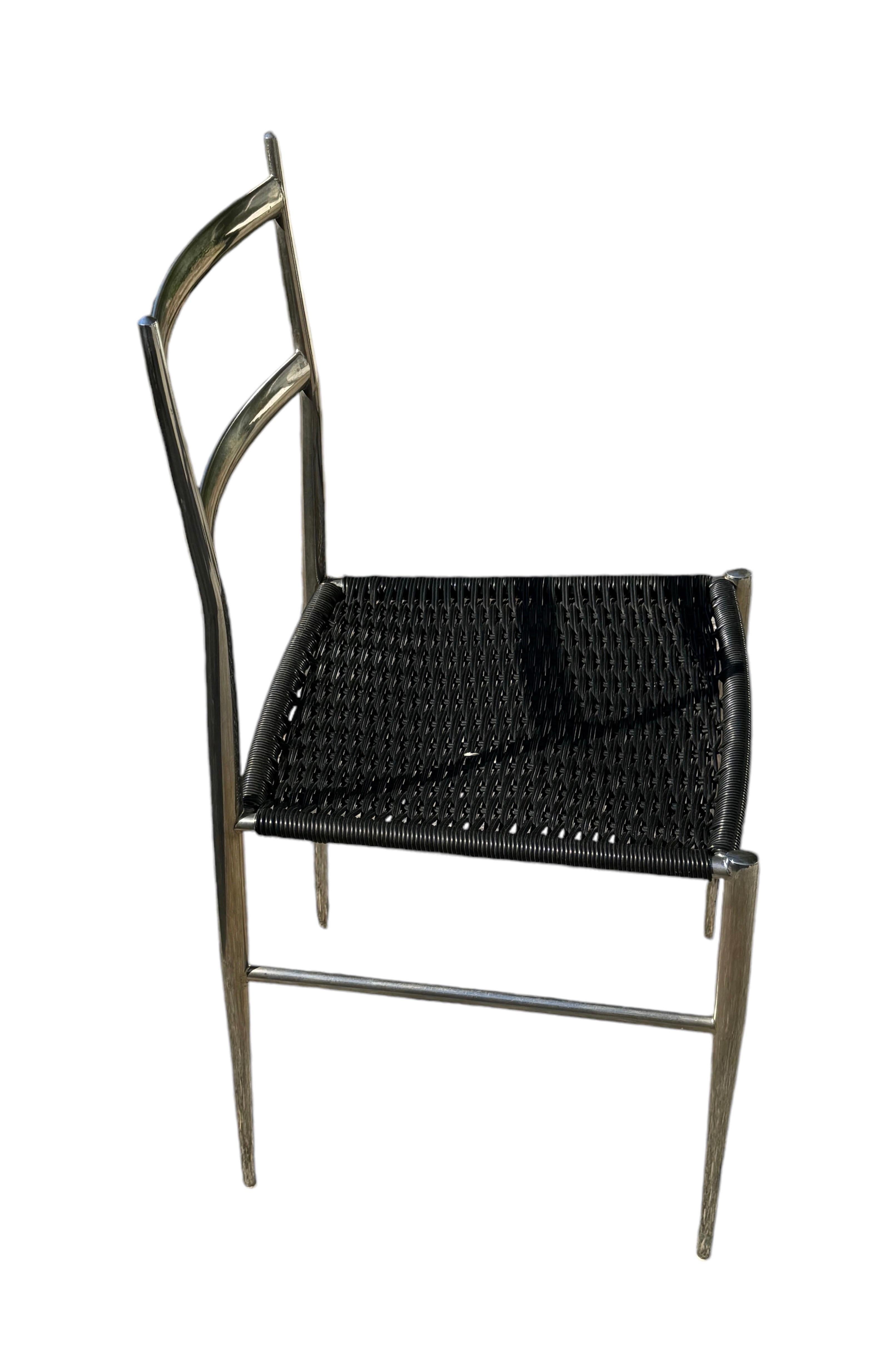 Italian Three Gio Ponti Superleggera Style Side Chairs