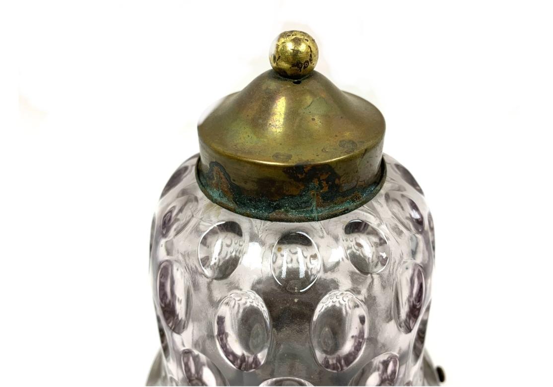 Drei Glas und Messing plattiert Bell Form Flush Mount Leuchten für die Wiederherstellung im Angebot 4