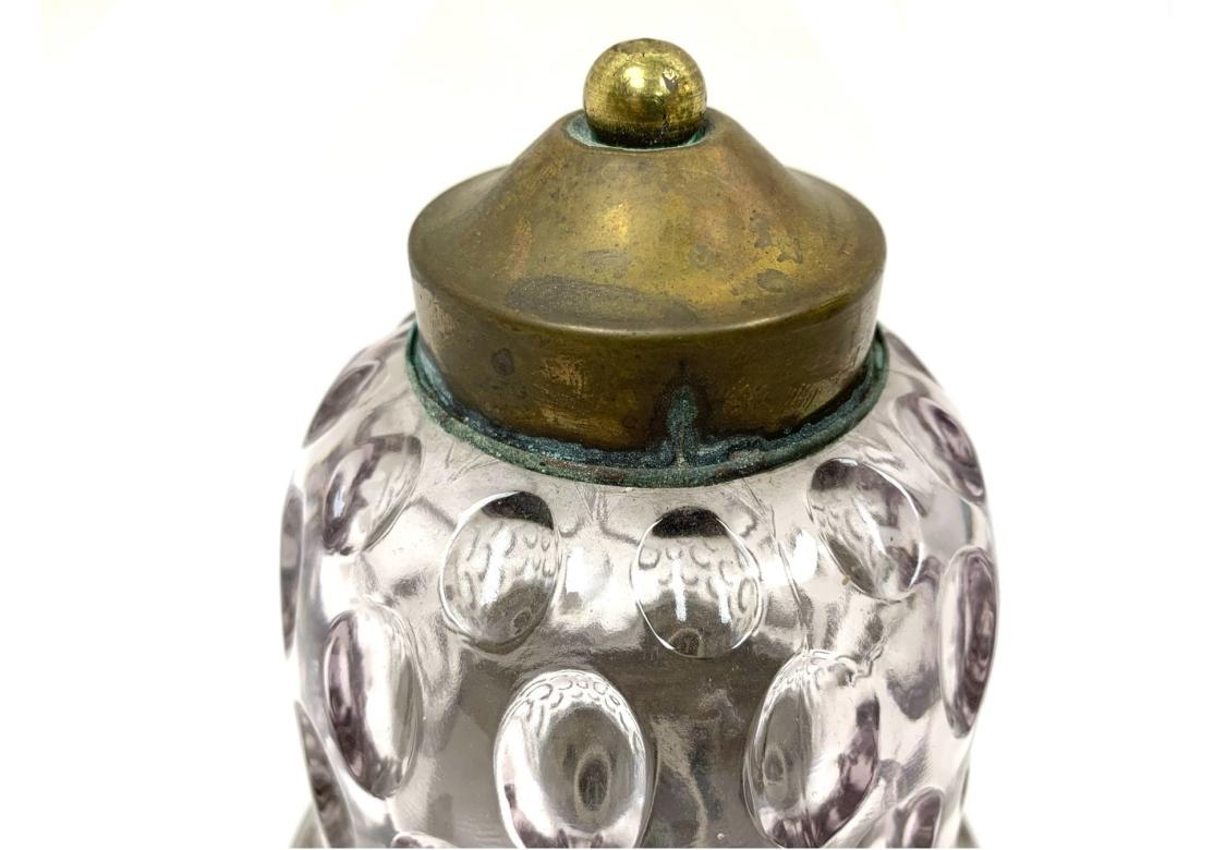 Drei Glas und Messing plattiert Bell Form Flush Mount Leuchten für die Wiederherstellung im Angebot 5