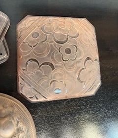 Three Glass Art deco  Parts of Chandeliers