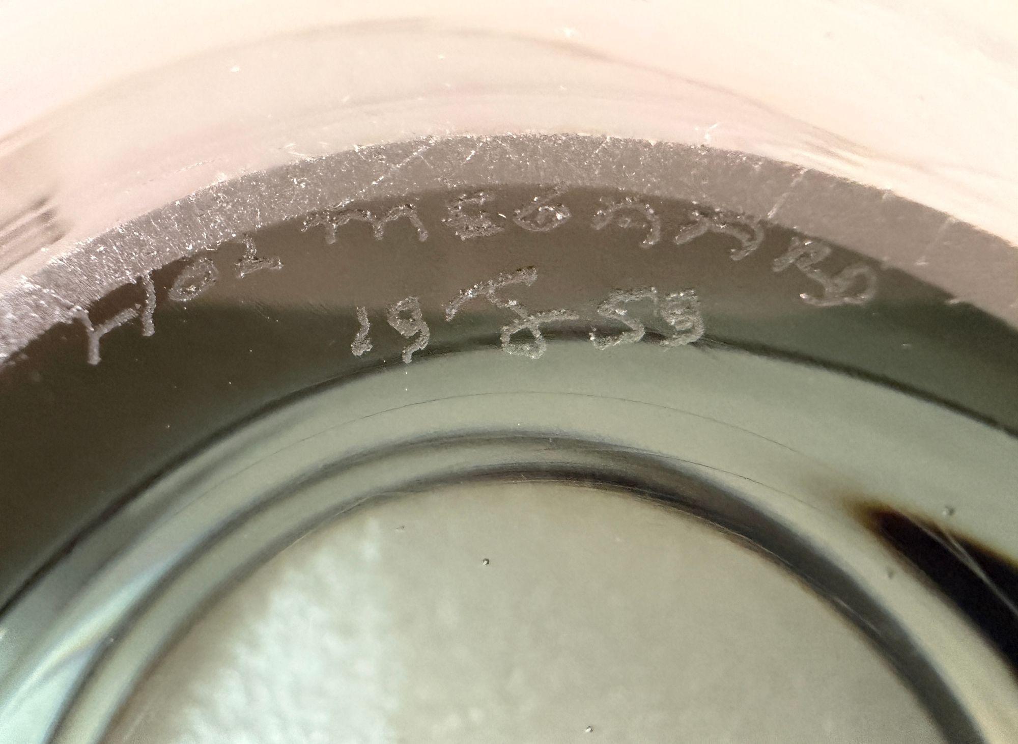 Art Glass Three glass bowls by Per Lutken for Holmegaard For Sale