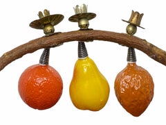 Three Glass Christmas Tree Clip-On Ornament Candle Stick Holder, Vintage, German