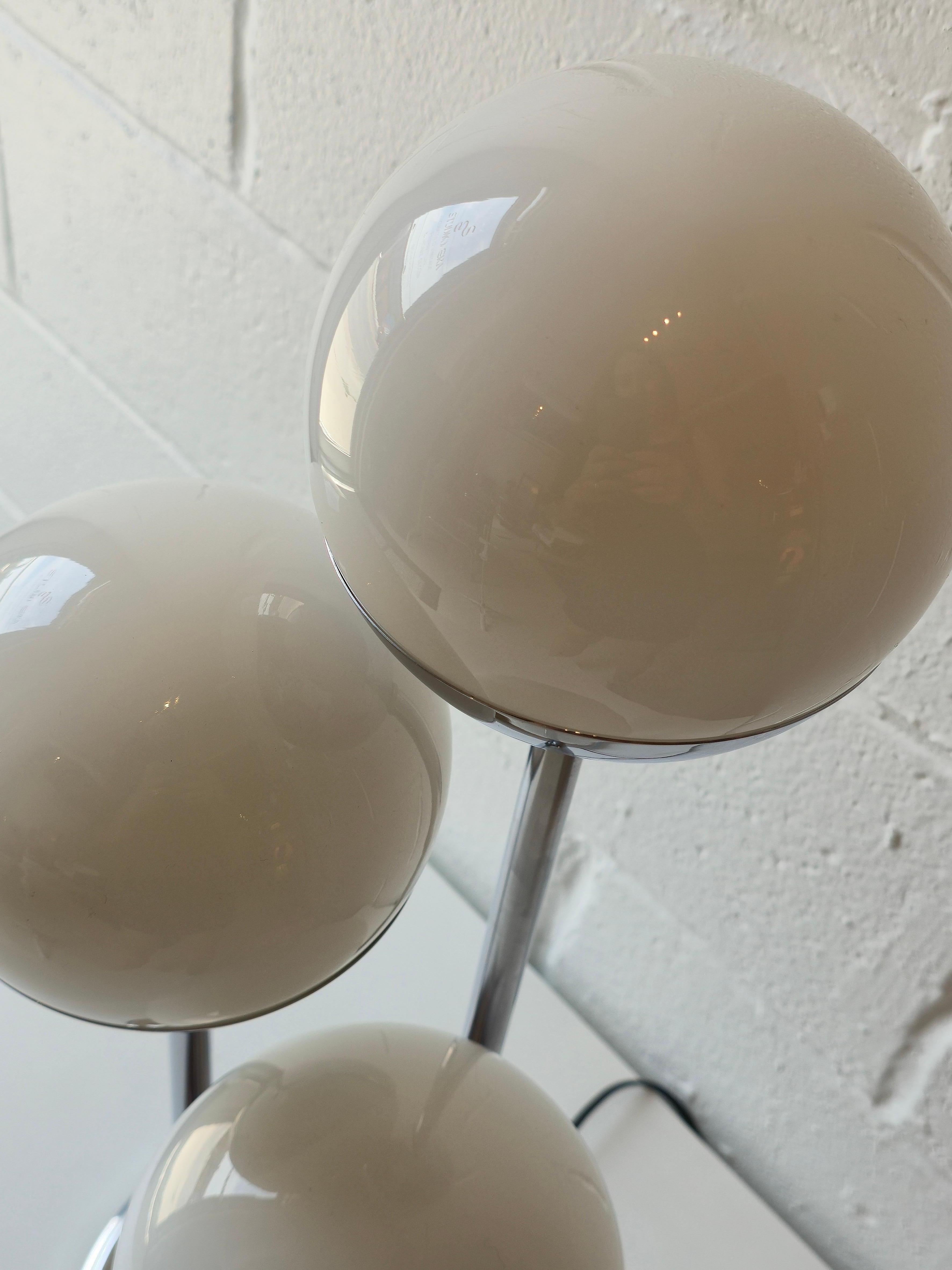 Drei Kugel- und Chrom-Tischlampe im Space Age-Stil im Angebot 6