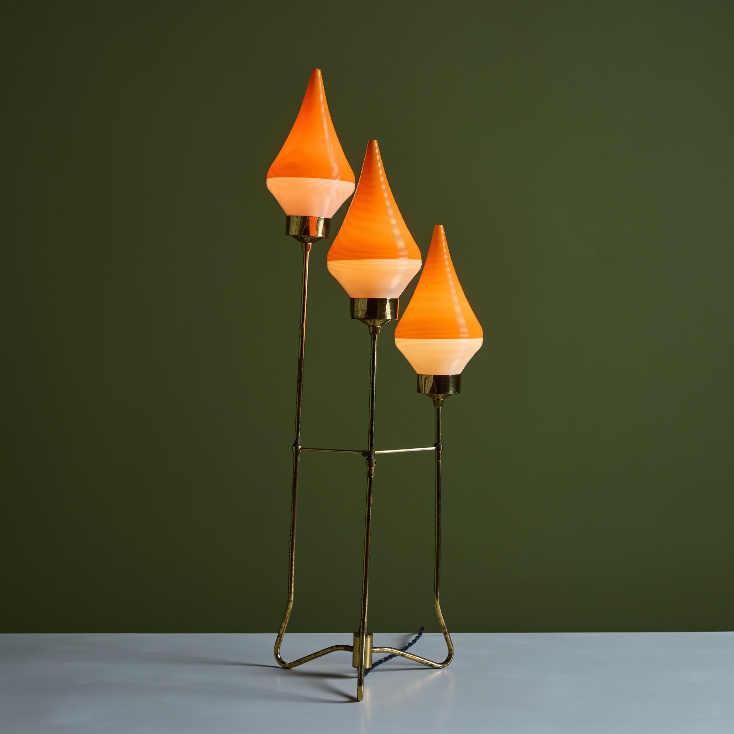 American Three Globe Table Lamp by Yasha Heifetz for Heifetz Rotaflex For Sale