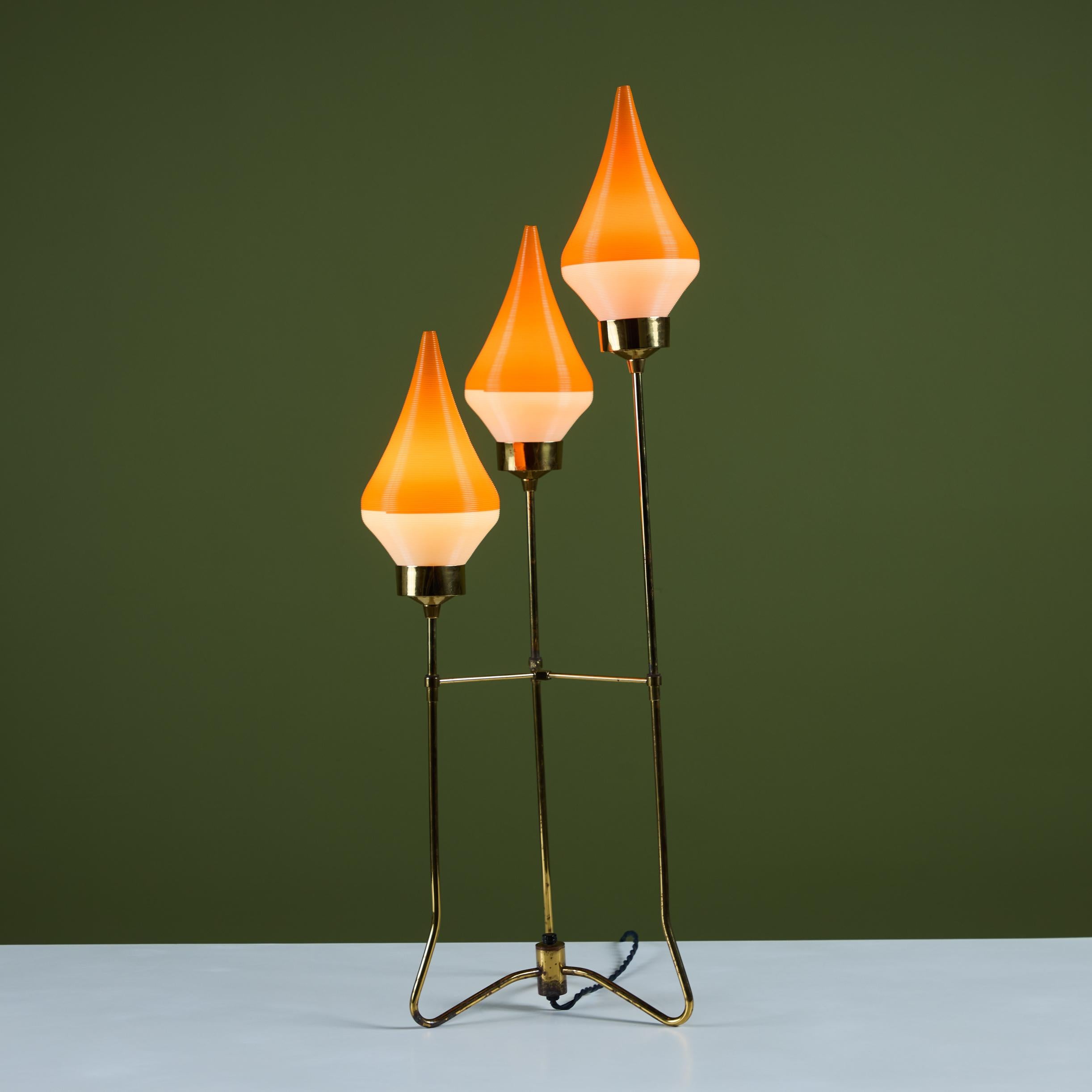 Mid-20th Century Three Globe Table Lamp by Yasha Heifetz for Heifetz Rotaflex For Sale