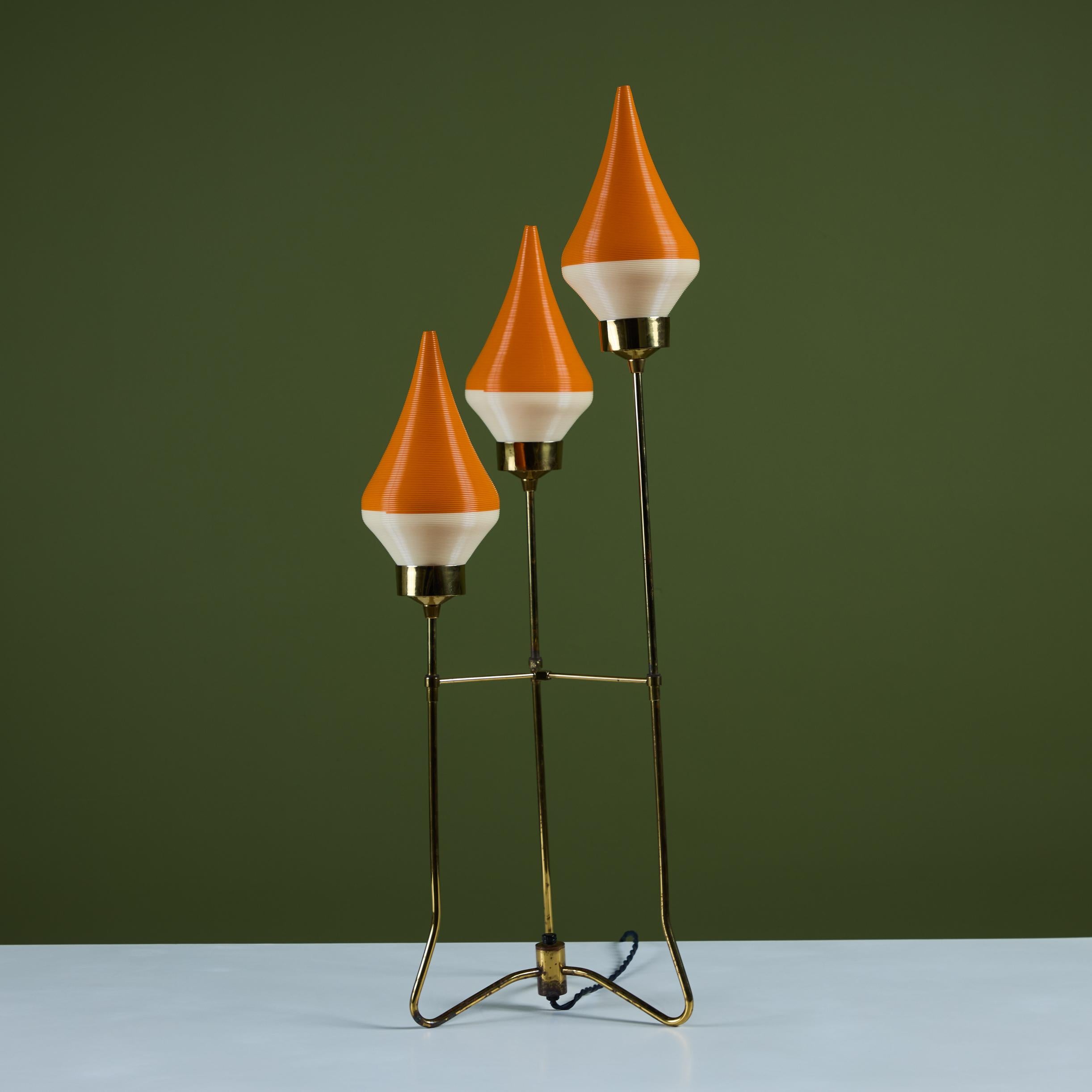Plastic Three Globe Table Lamp by Yasha Heifetz for Heifetz Rotaflex For Sale
