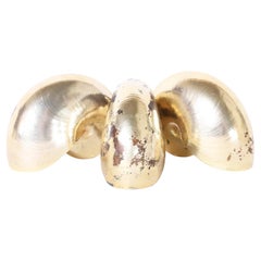 Vintage Three Gold Plated Nautilus Shells, Priced Individually