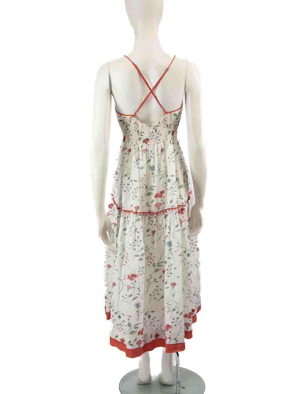 Women's Three Graces London Floral Print Midi Dress Size M For Sale