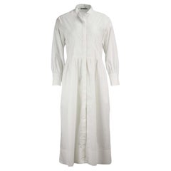 Three Graces London Peppa Cotton Poplin Midi Shirt Dress UK 8 
