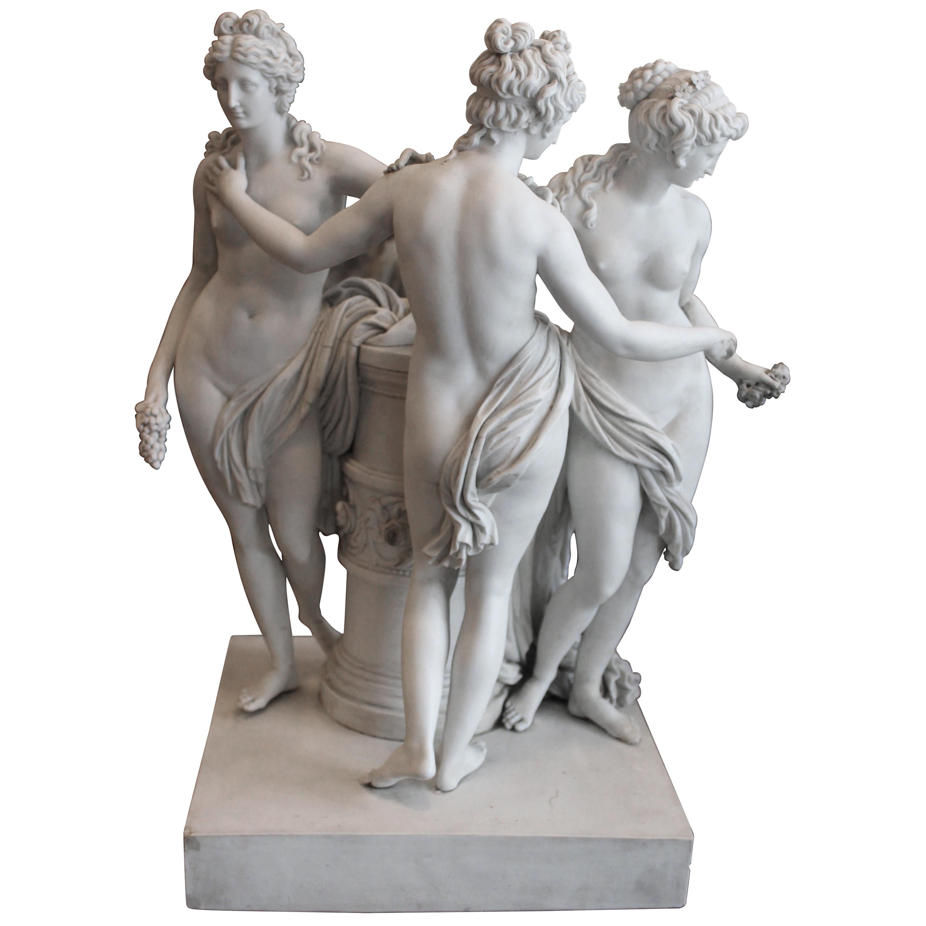 Three Graces Porcelain by Meissen For Sale