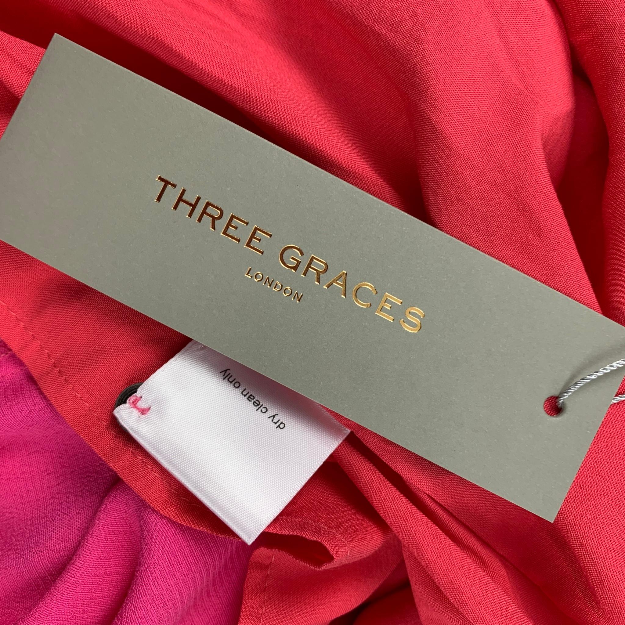 THREE GRACES Size S Pink Viscose Halter Shift Dress 2