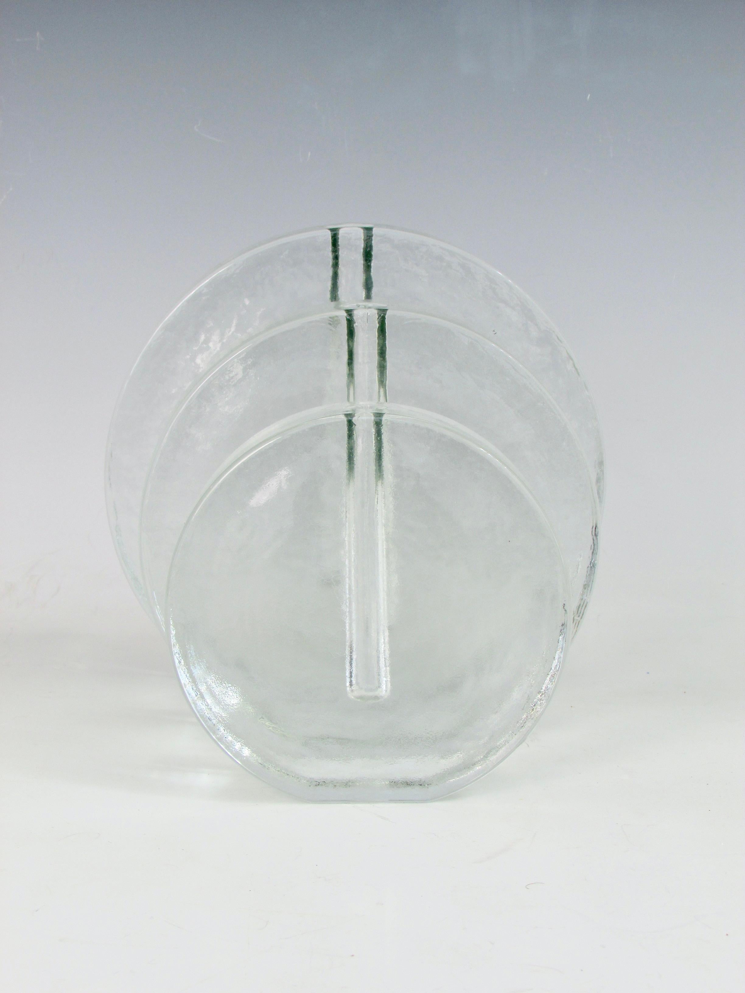 Abgestufte runde Glasknospenvasen, Tapio Wirkkala für Littala zugeschrieben (Moderne der Mitte des Jahrhunderts) im Angebot