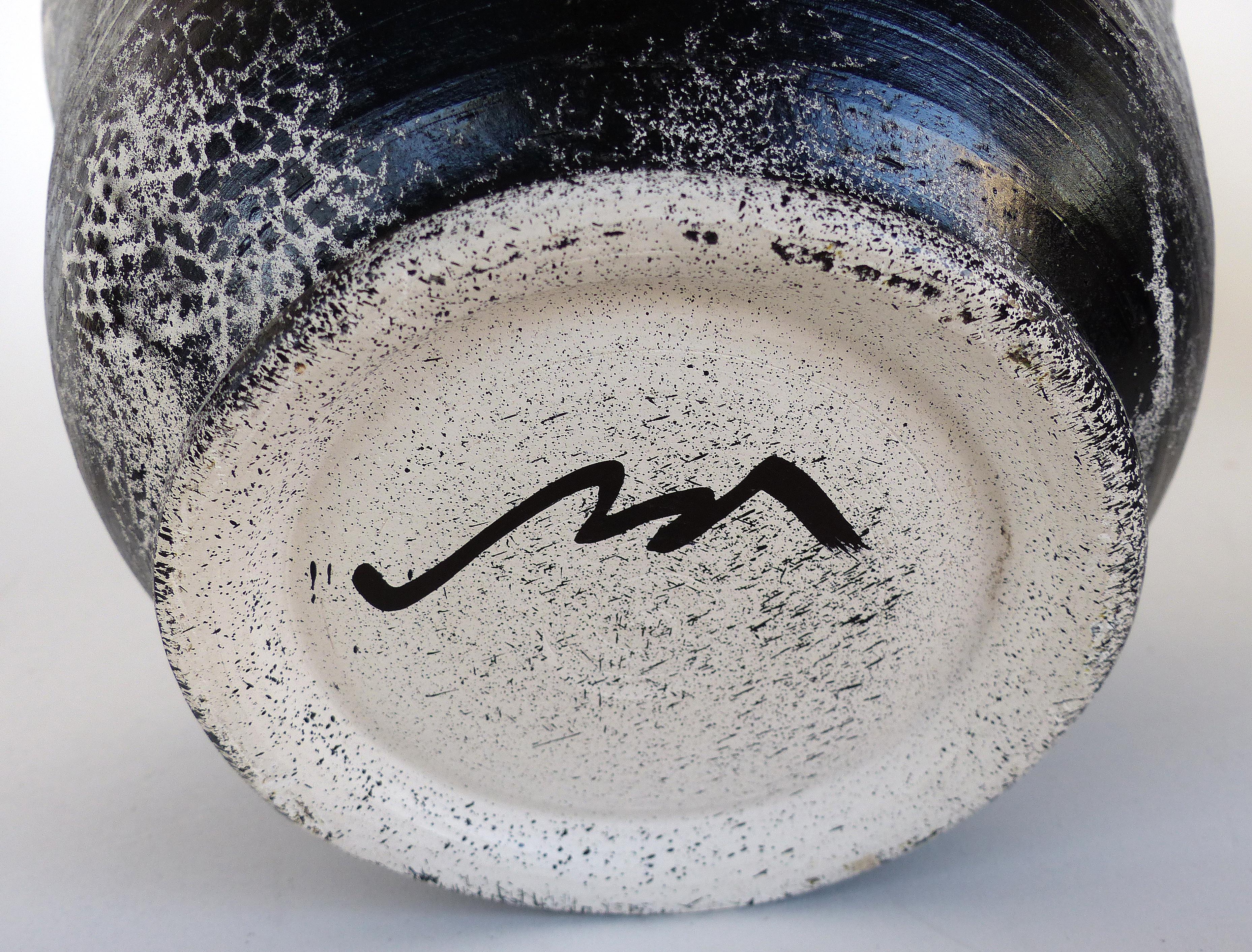 Three Hand Turned Ceramic Black & White Vessels by Ceramicist Gary Fonseca 2