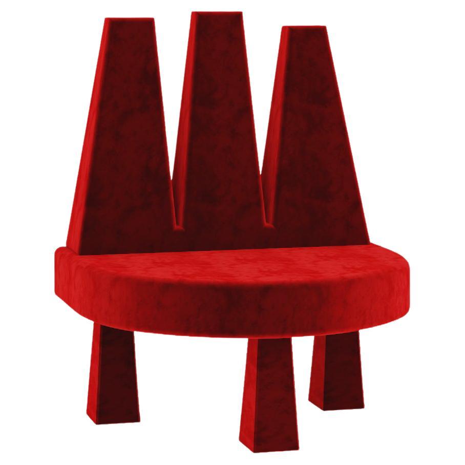 Three Headed Chair Red Velvet by Rejo Studio