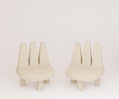 Sedia a tre teste bianca di Rejo Studio A