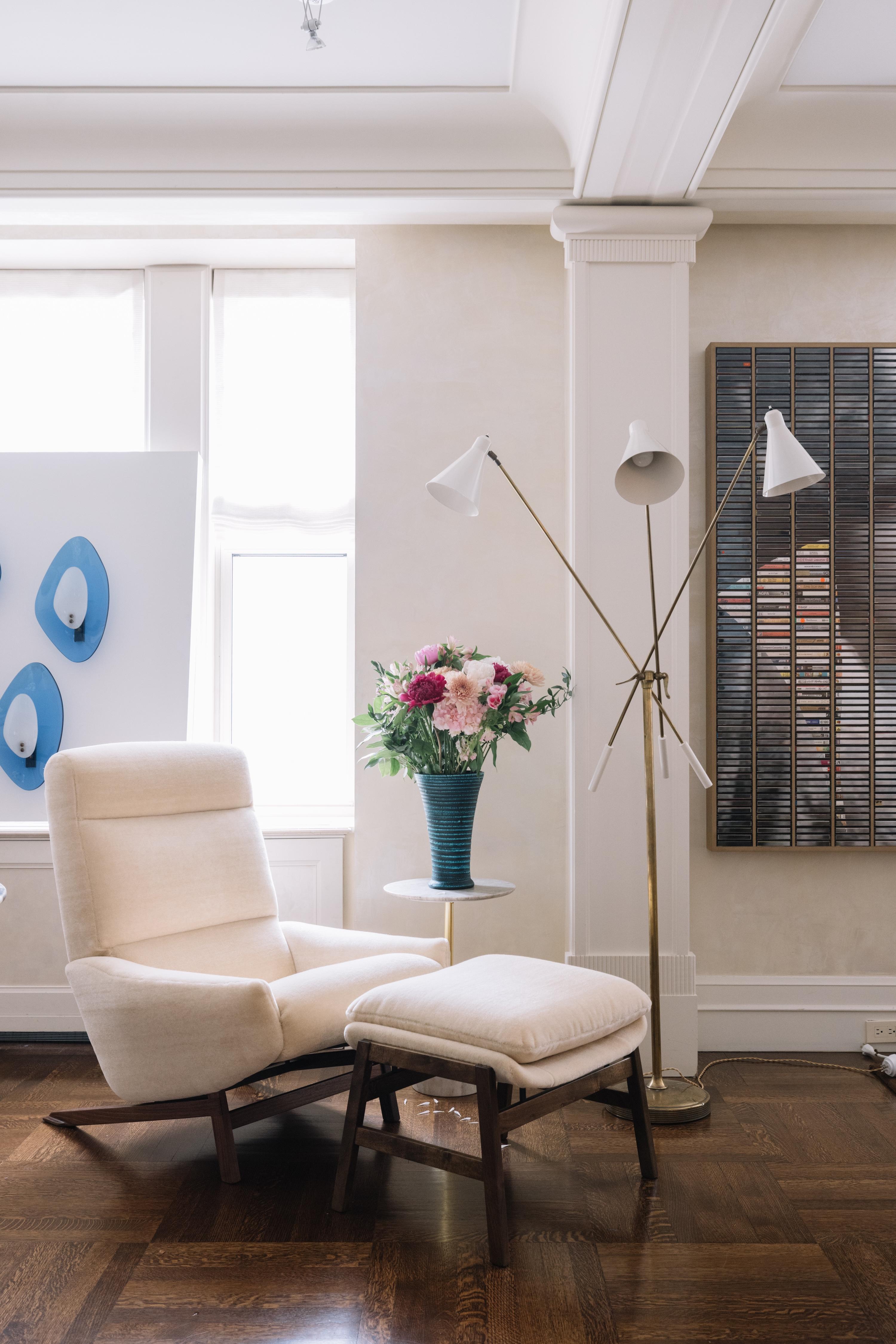 Three-Headed Floor Lamp, circa 1950s Moderno de mediados de siglo en venta