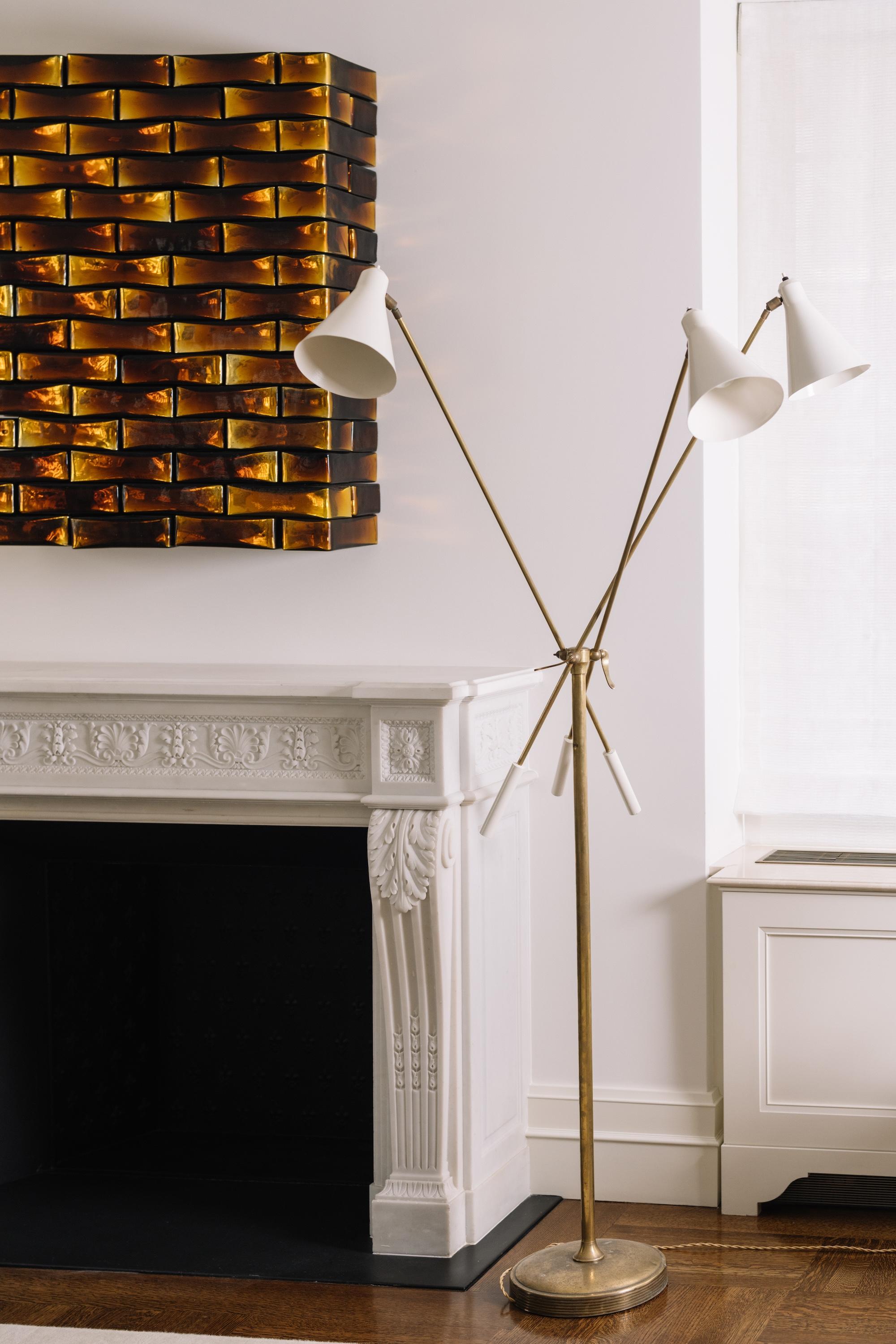 Three-Headed Floor Lamp, circa 1950s Italiano en venta