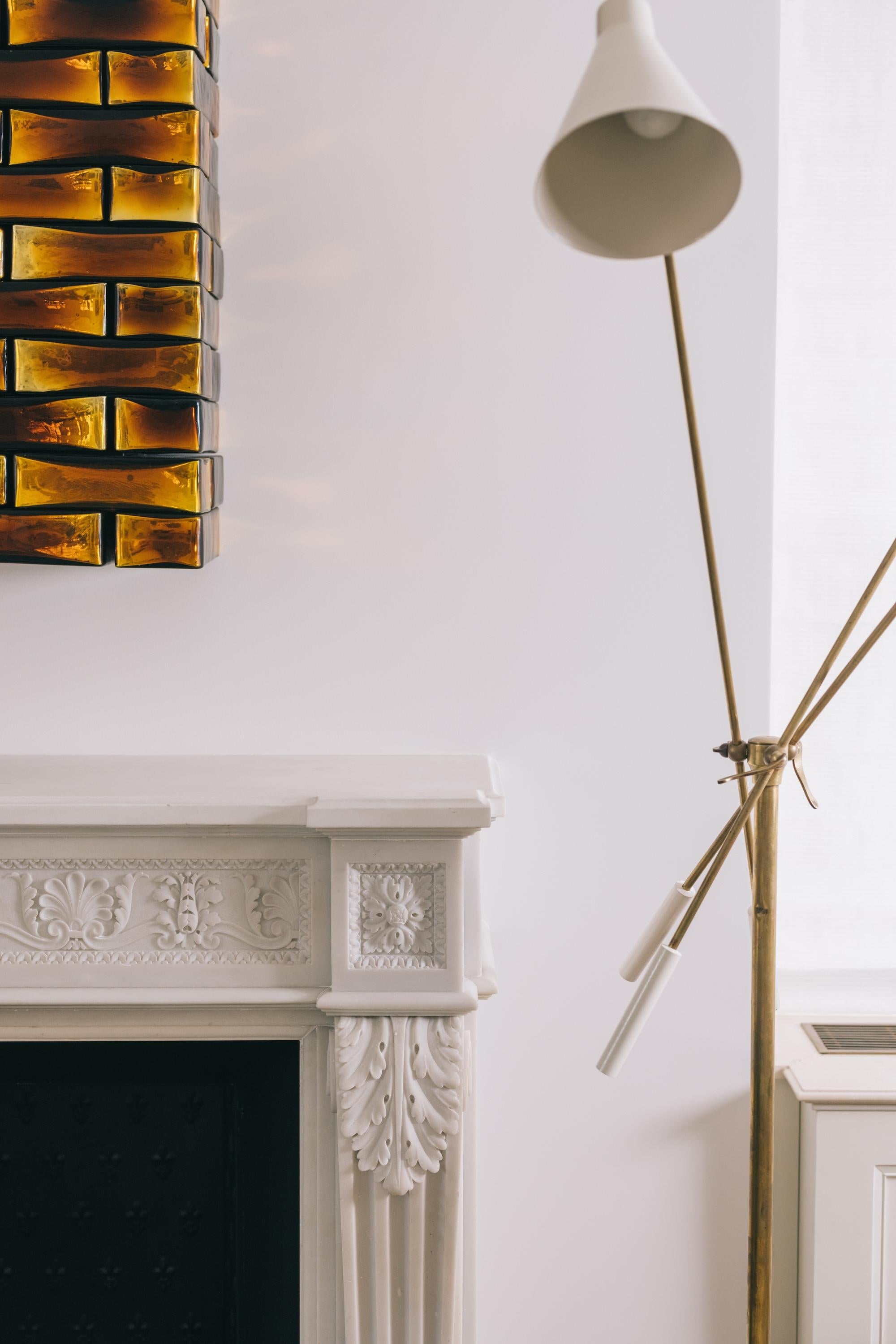 Three-Headed Floor Lamp, circa 1950s siglo XX en venta