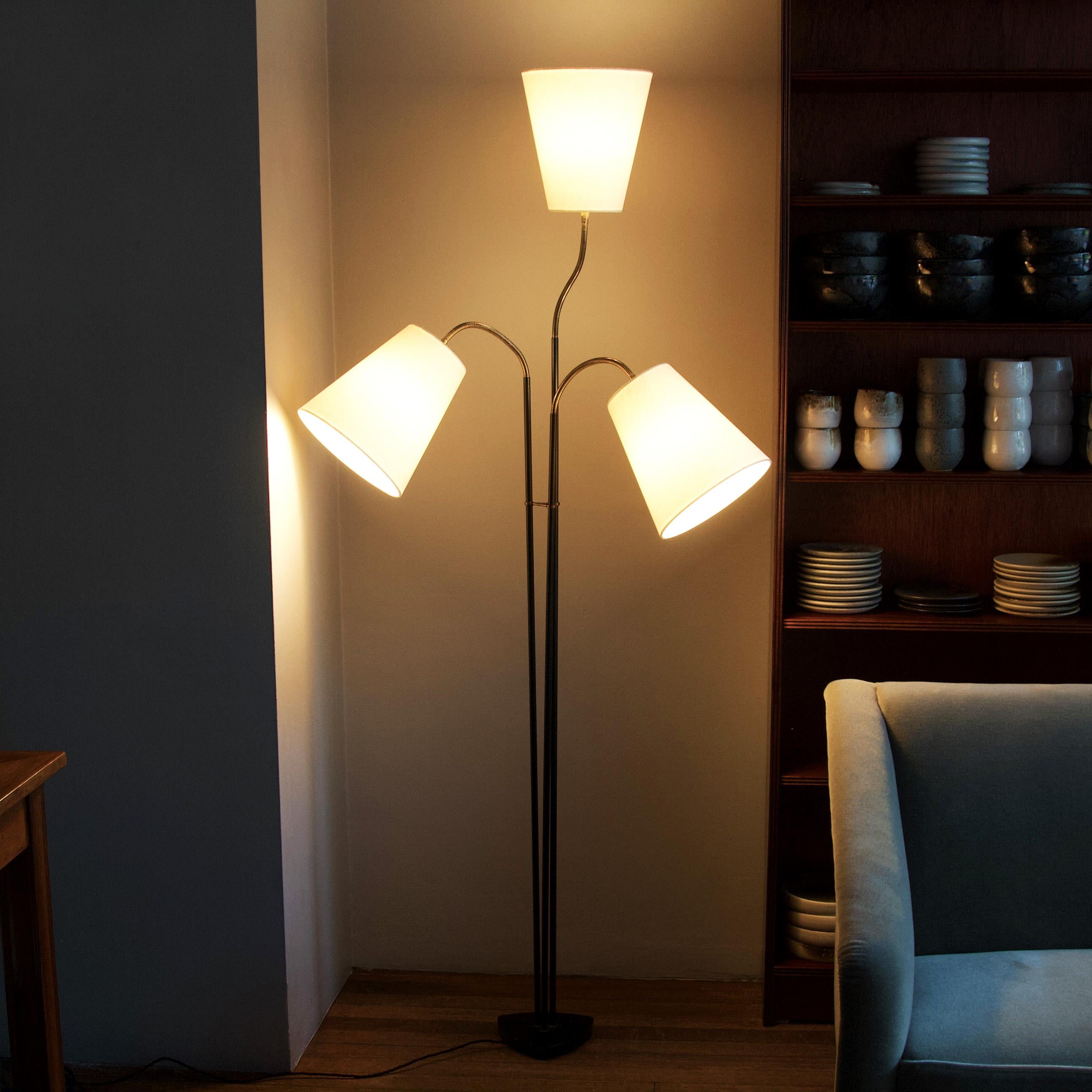 Mid-Century Modern Three Headed Floor Lamp