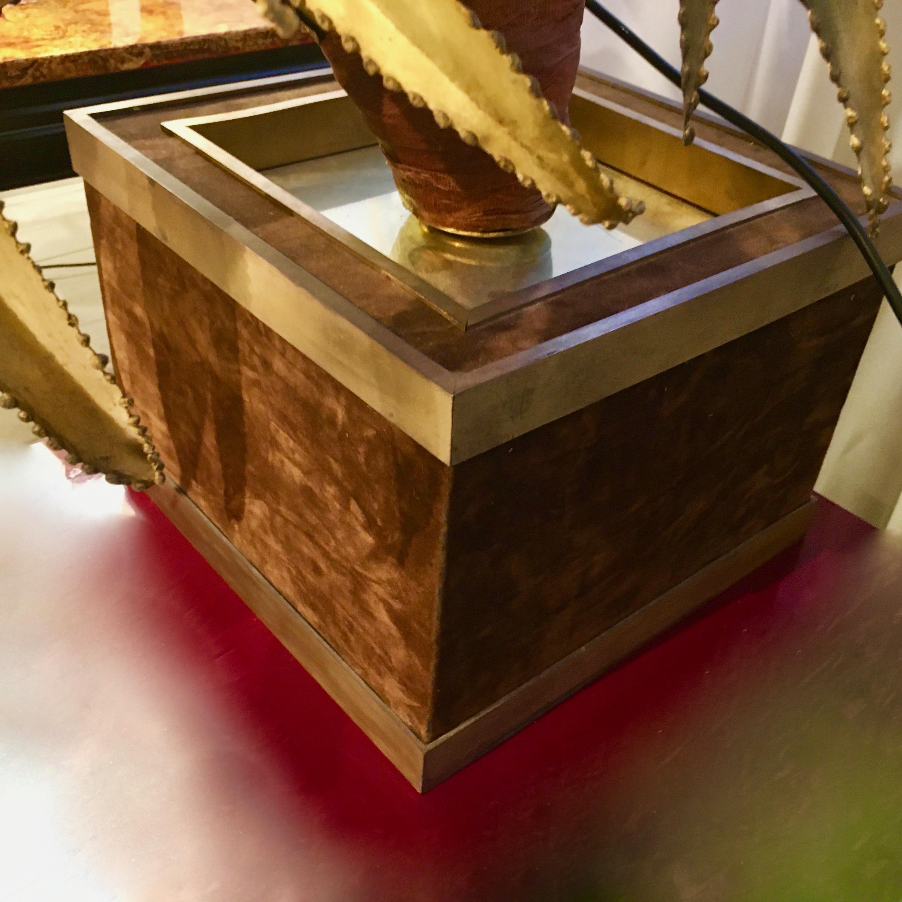 Three Heads Palm Tree Floorlamp Attributed to Maison Jansen, France, 1975 1