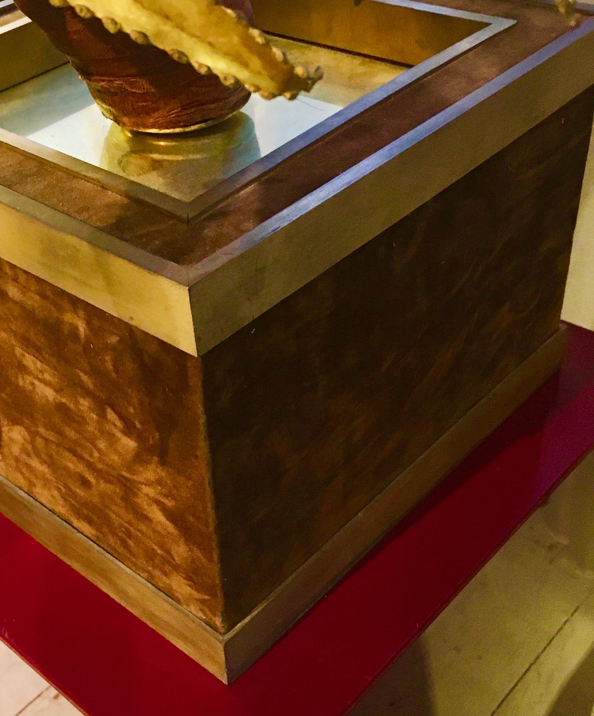 Three Heads Palm Tree Floorlamp Attributed to Maison Jansen, France, 1975 In Good Condition In Brussels, BE