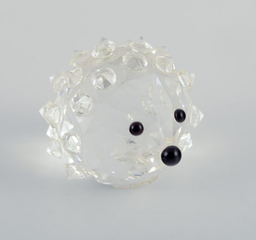 Three hedgehogs in art glass and metal. 1970s/1980s. In Good Condition For Sale In Copenhagen, DK