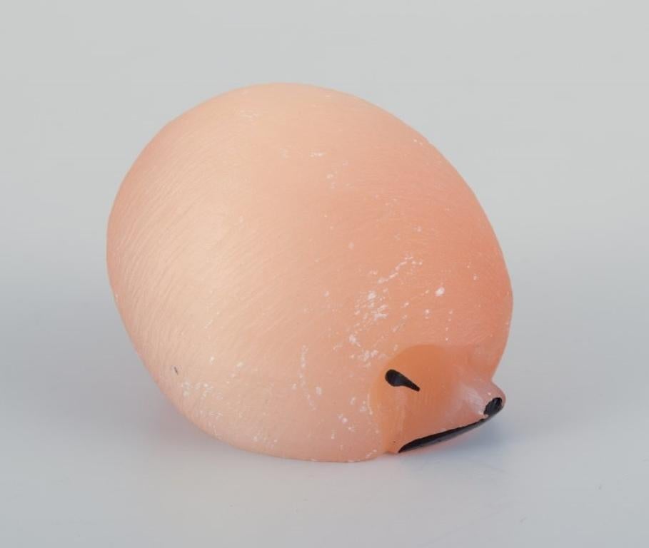 Scandinavian Three hedgehogs in art glass. Late 20th C. For Sale