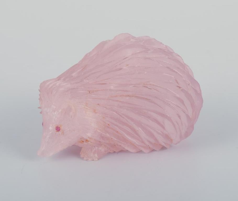 20th Century Three hedgehogs in art glass. Late 20th C. For Sale