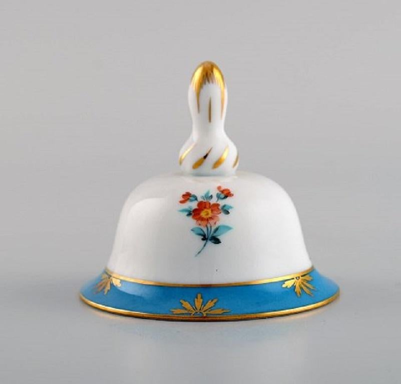 Late 20th Century Three Herend Table Bells in Hand-Painted Porcelain with Flowers, 1980's For Sale