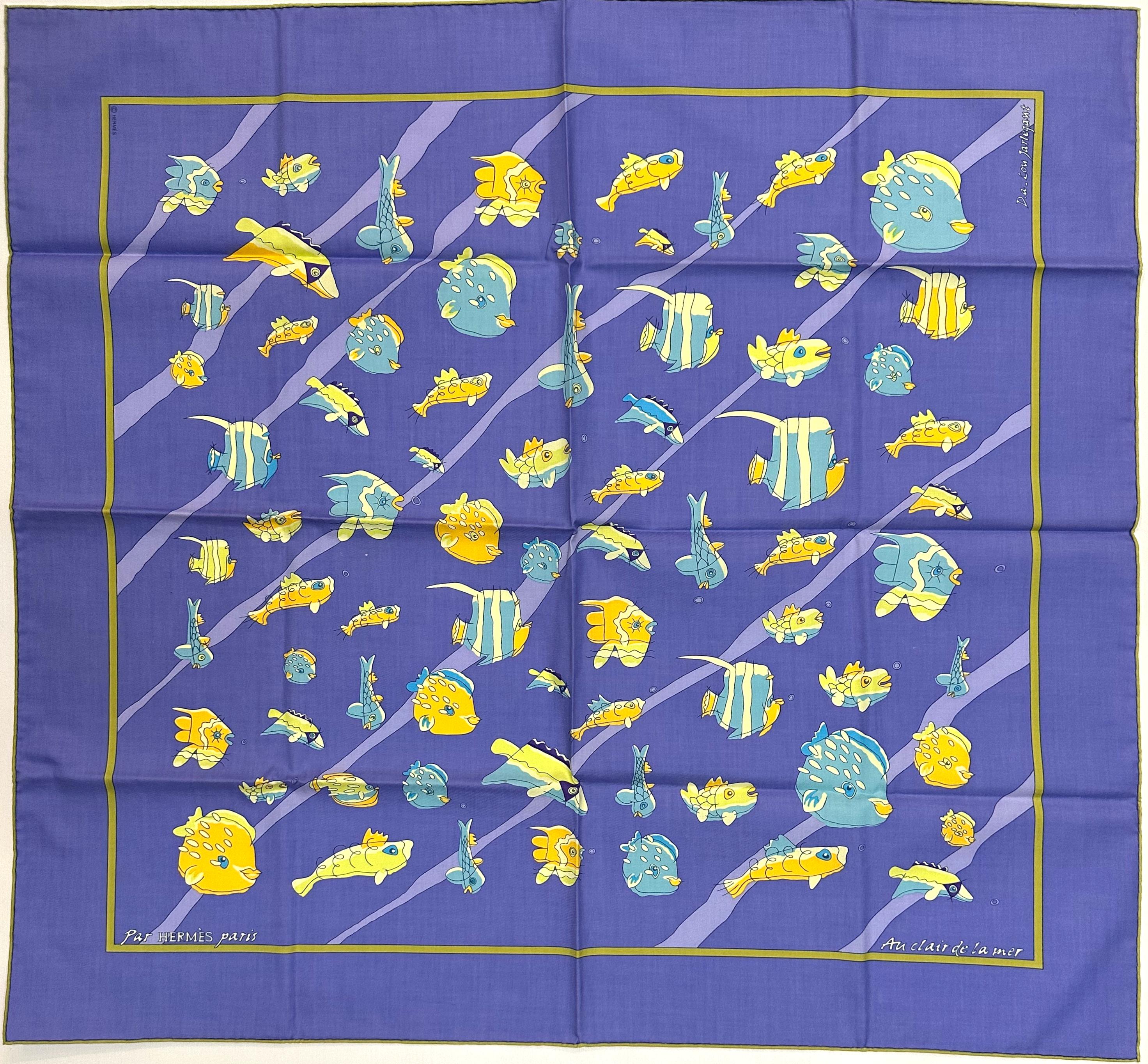 Women's or Men's Three Hermes Cotton Scarves For Sale