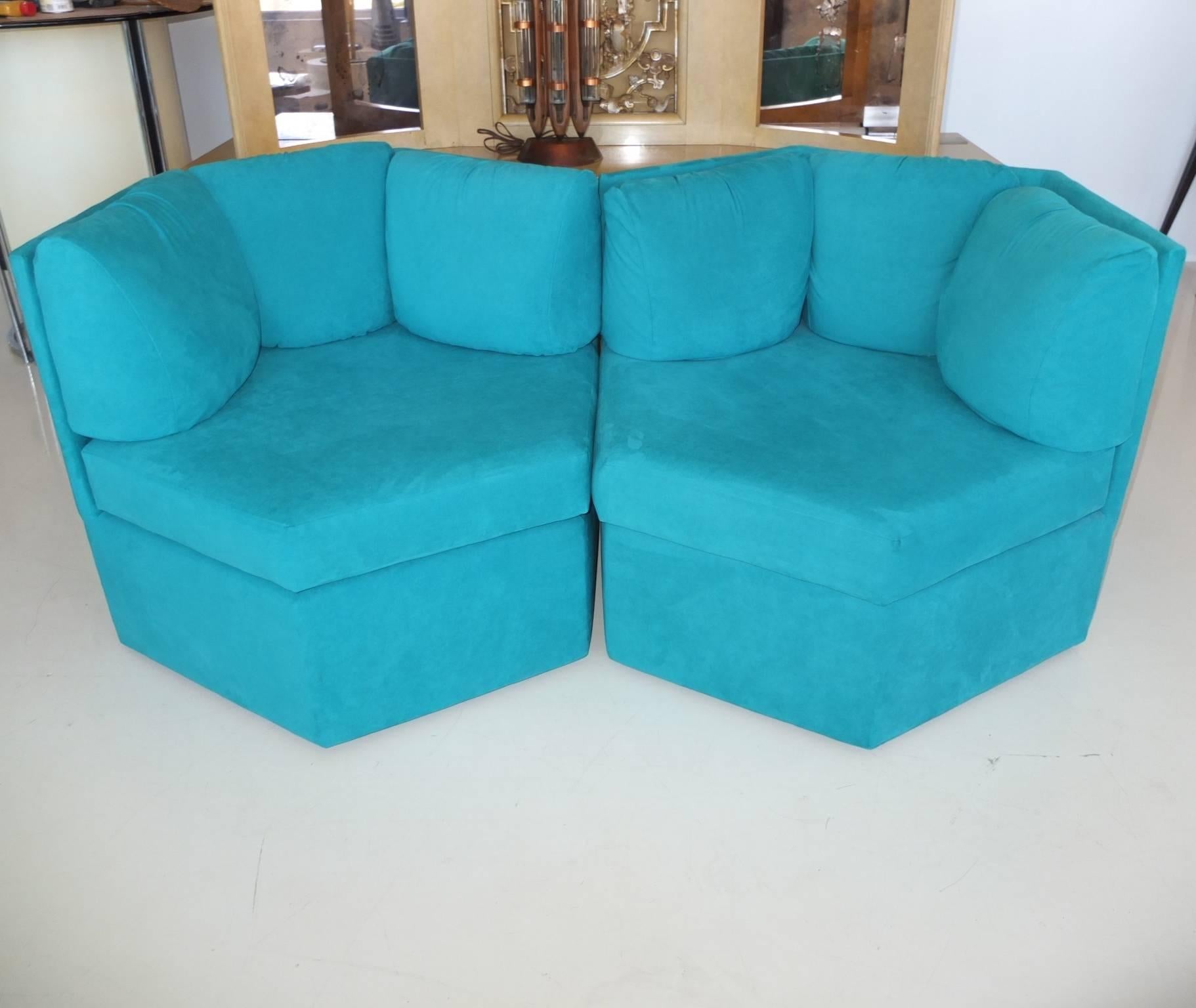 Three Hexagonal Swivel Club Chairs by Milo Baughman for Thayer Coggin For Sale 7