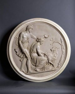Three High Decorative Round Resin Panels by Anthony Redmile, 1970s
